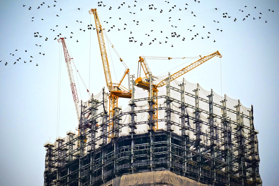 Cranes on a Construction Site